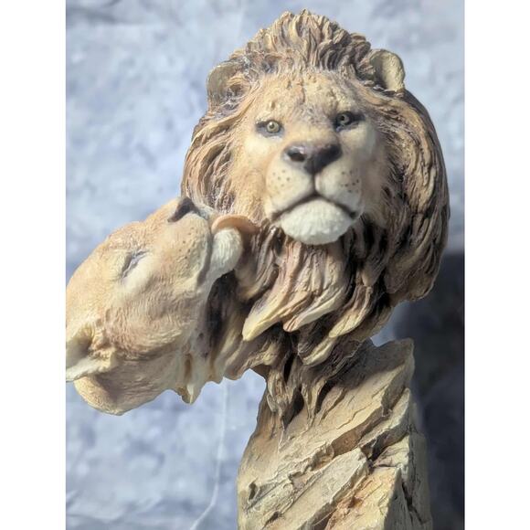 Vintage Mill Creek Studio Lion Lioness Sculpture Statue Signed Slockbower - Picture 3 of 13